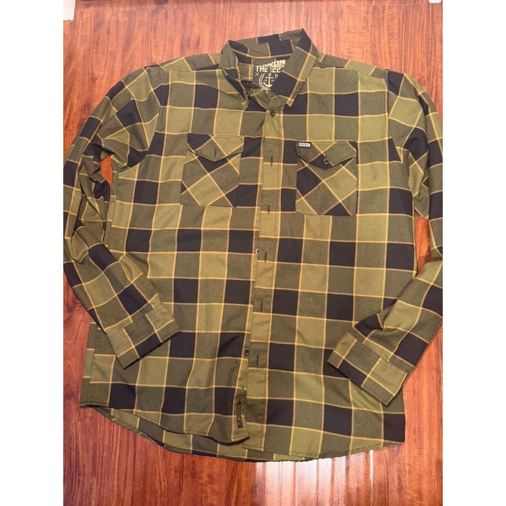 Dixxon Flannel Co. Men's "The 223" Long Sleeve Green  Black Flannel Shirt XT